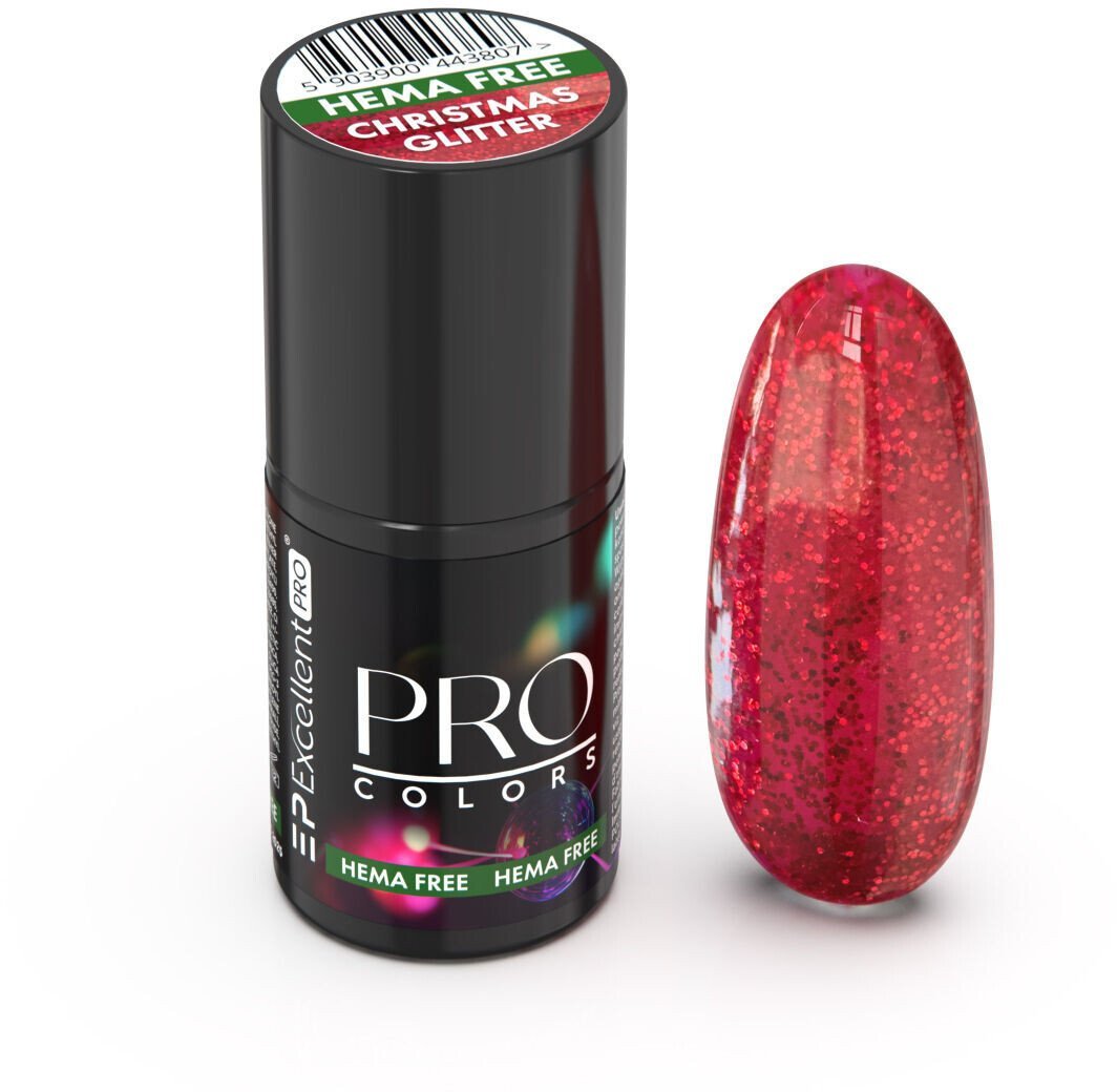Excellent PRO Pro Colors Hema Free lakier hybrydowy 20 Christmas Glitter 7g