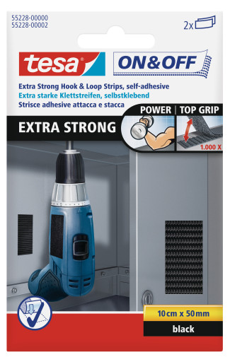 Tesa Rzep montażowy STRONG 10x5cm czarny H5522800