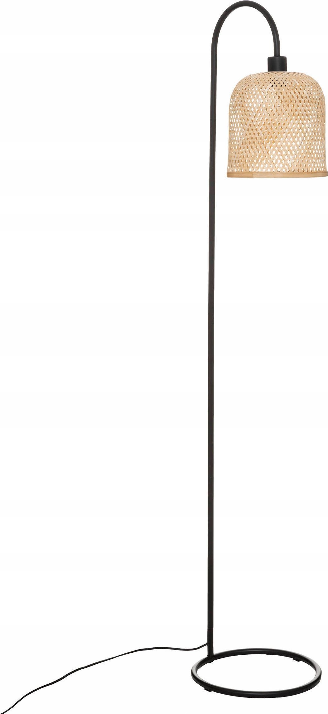 Atmosphera Lampa podłogowa ALI z plecionym, bambusowym kloszem, 159 cm