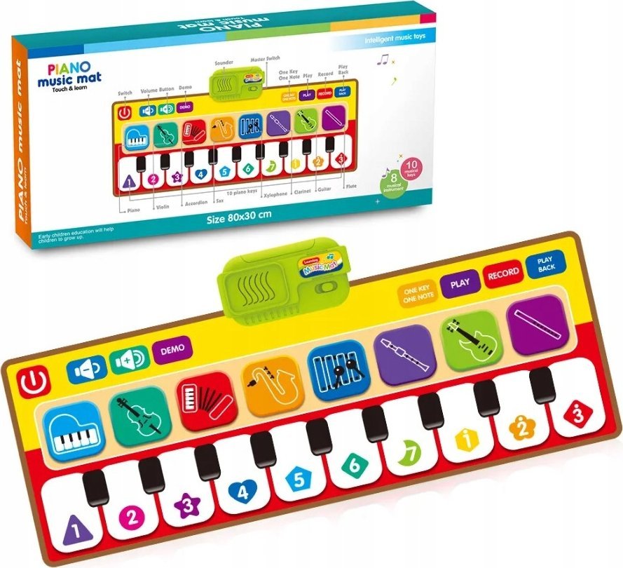 Edukacyjna, Muzyczna Mata Dla Dzieci, Pianino - Muzyka, Instrumenty