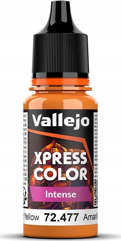 Vallejo Vallejo: 72.477 - Xpress Color Intense - Dreadnought Yellow (18 ml)