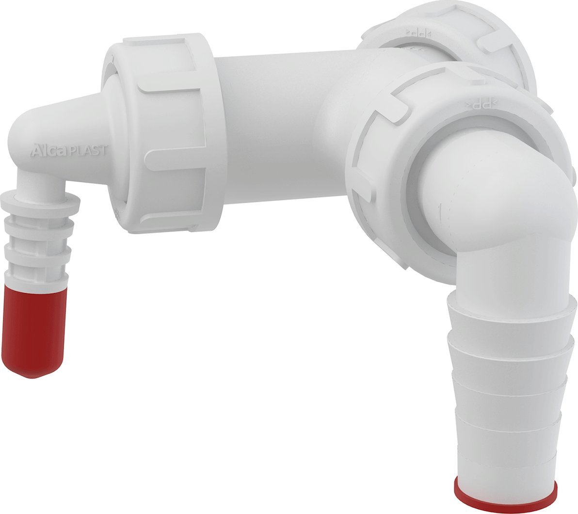 ALCADRAIN Podwójne kolano G1/8–23 z zaworem- P149Z