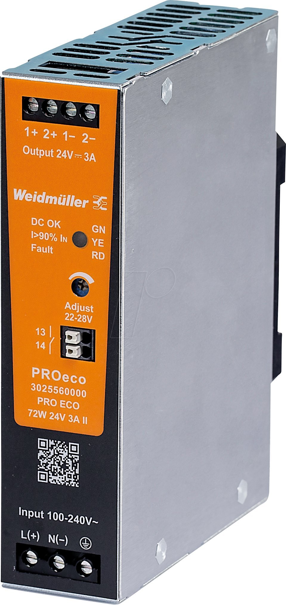 Zasilacz SilentiumPC Zasilacz impulsowy 100-240V AC / 24V DC 72W 3A PRO ECO* gen2 3025560000