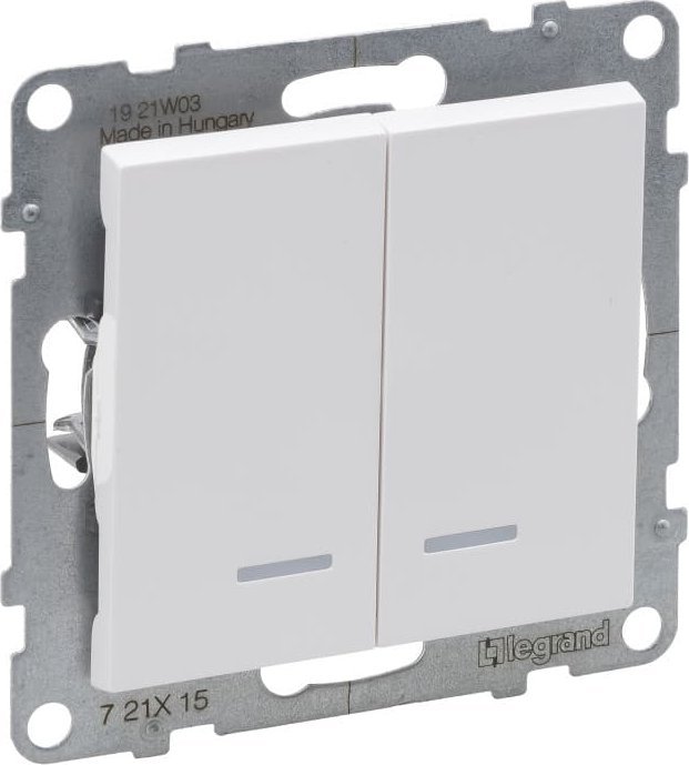 Legrand SUNO Łącznik świecznikowy z podświetleniem biały 10AX 250V zaciski automatyczne 721115