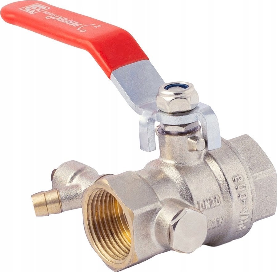 Perfexim PHA-008 G3/4 WW PN30 C DN20 Kurek kulowy z zaworem spustowym CuZn-C