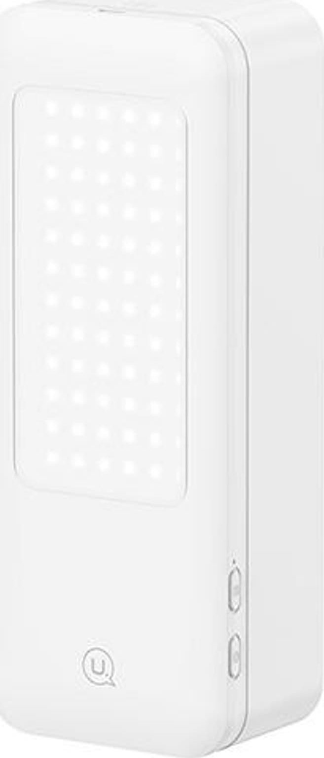 Podstawka Usams USAMS Multifunkcyjny uchwyt na telefon z lampą LED biały/white ZB26501 (US-ZB265)