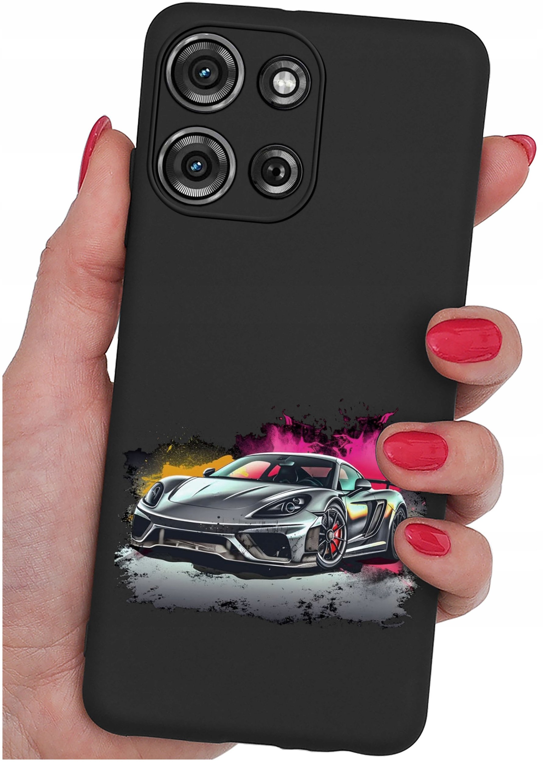 krainaGSM Etui do Motorola G75 5G | wzory | SILIKONOWE MATT SZKŁO 9H