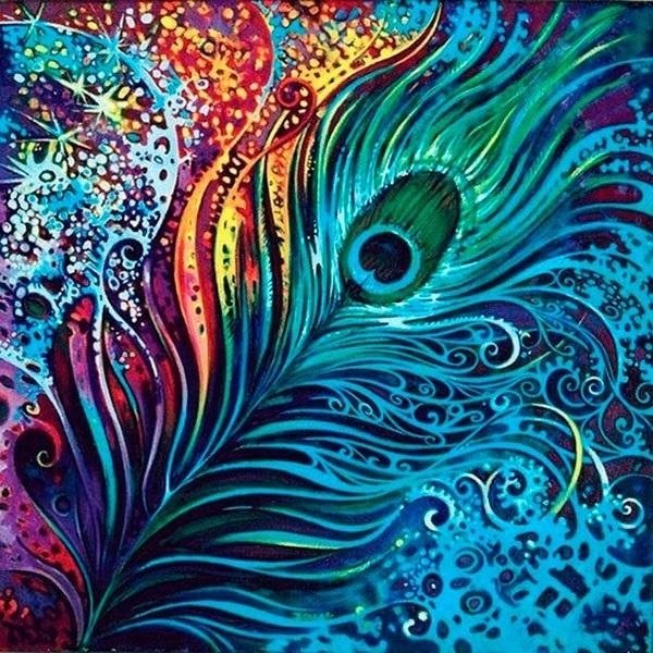 Norimpex Mozaika diamentowa 5D - Pawie Pióro 40x30cm