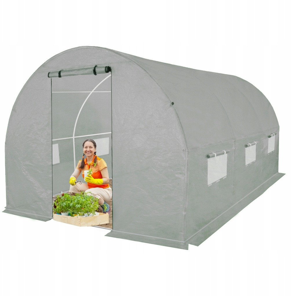 Tunel foliowy szklarnia 2x3,5m szary stelaż 19mm