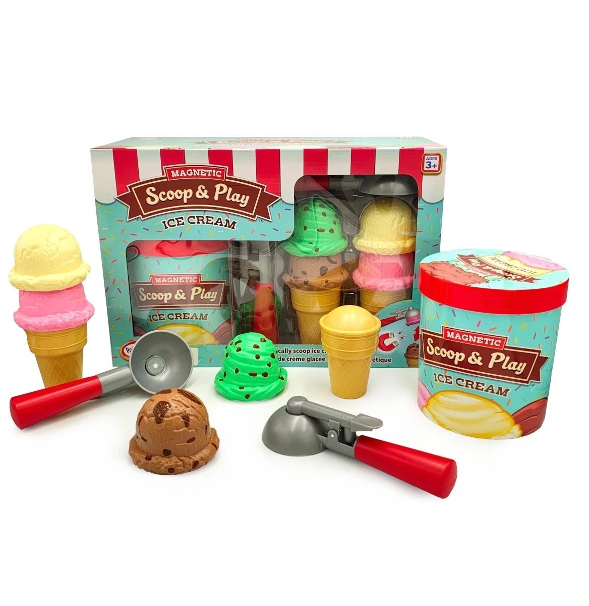 Lodziarnia - magnetyczny zestaw do serwowania lodów