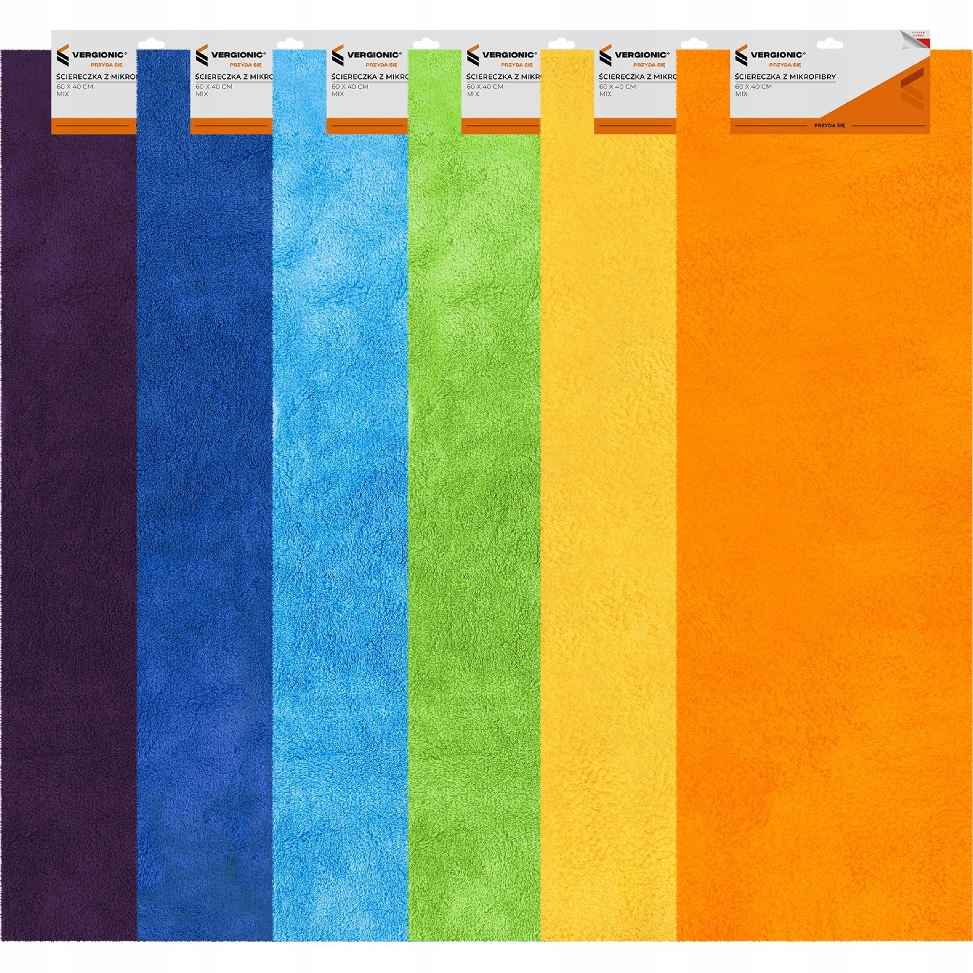 Ściereczka z mikrofibry MIX 60x40 cm miękka chłonna VERGIONIC