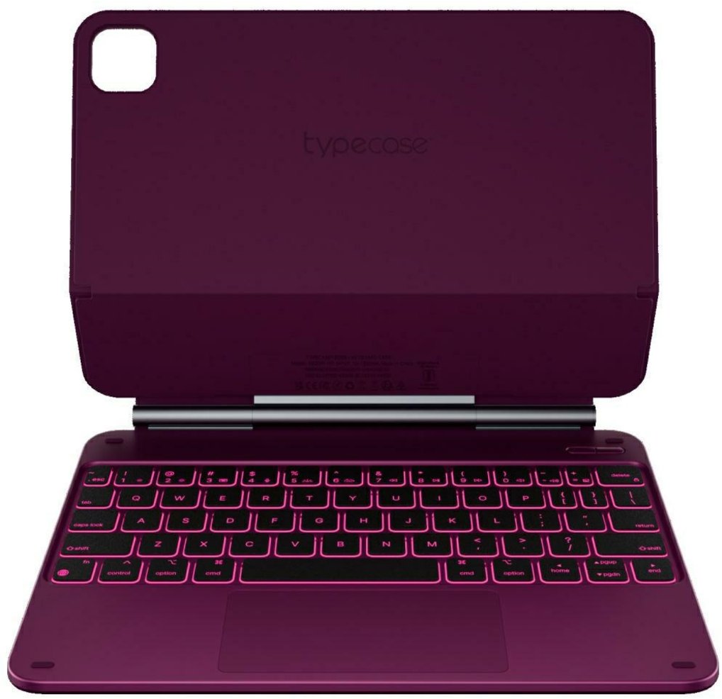 Etui Typecase Edge z klawiaturą do iPad Air 11" 2024/2025 malinowy