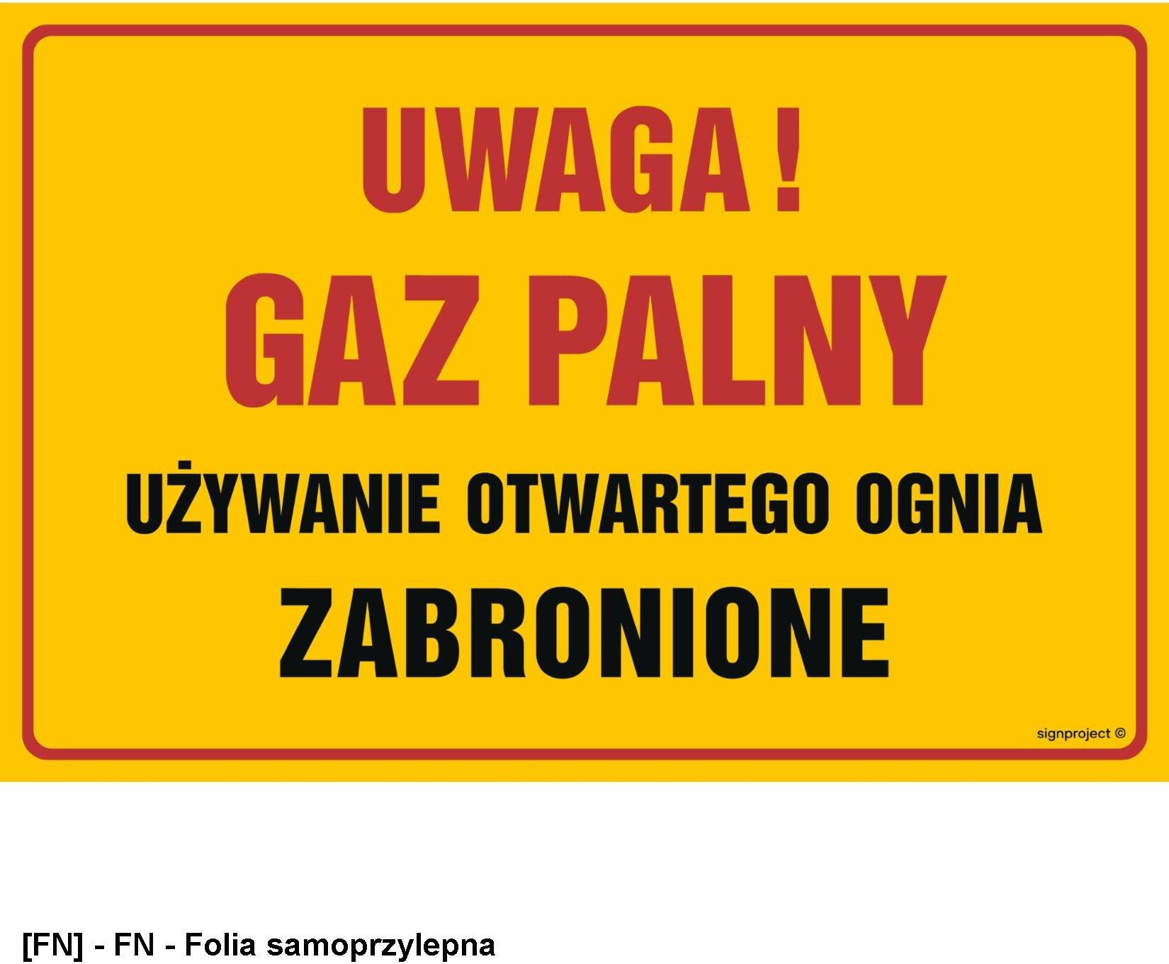 TD Systems Uwaga! Gaz palny. Używanie otwartego ognia zabronione 800x600