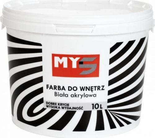 FARBA AKRYLOWA DO WNĘTRZ BIAŁA MY5 10L