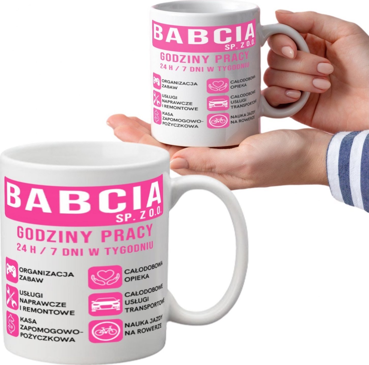 PrzydaSie Kubek Dzień Babci Babcia Z Nadrukiem 24/7 Dni W Tygodniu Prezent Db1