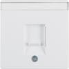 Hager Berker Q.1 Element centralny pojedynczy z zasuwą chroniącą przed kurzem i polem opisowym śnieżnobiały aksamit 11706089