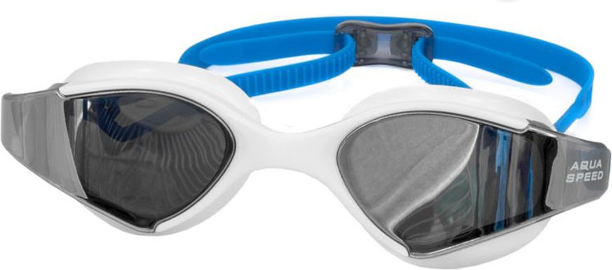 Aqua-Speed Okulary Pływackie Blade Mirror biało-niebieskie