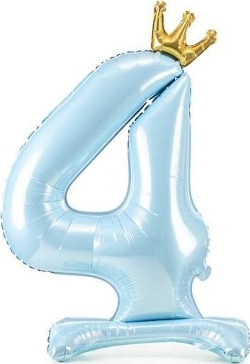 Stojący balon foliowy 4 błękitny 84cm