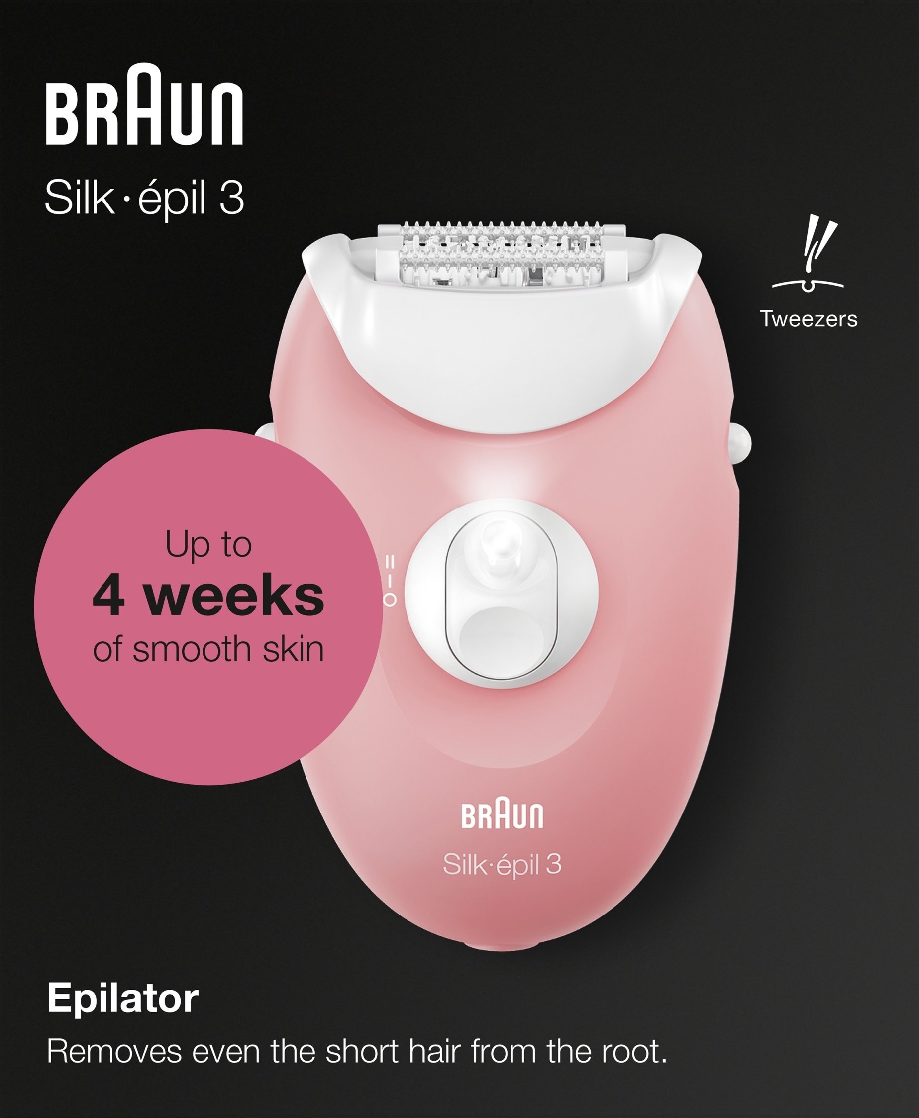 Depilator Braun Braun Silk-épil 3-176, epilator (pink/white)