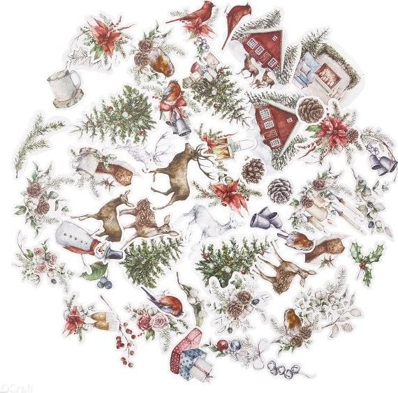 DP Craft KSZTAŁTY PAPIEROWE, LOVABLE CHRISTMAS, 49 SZT.