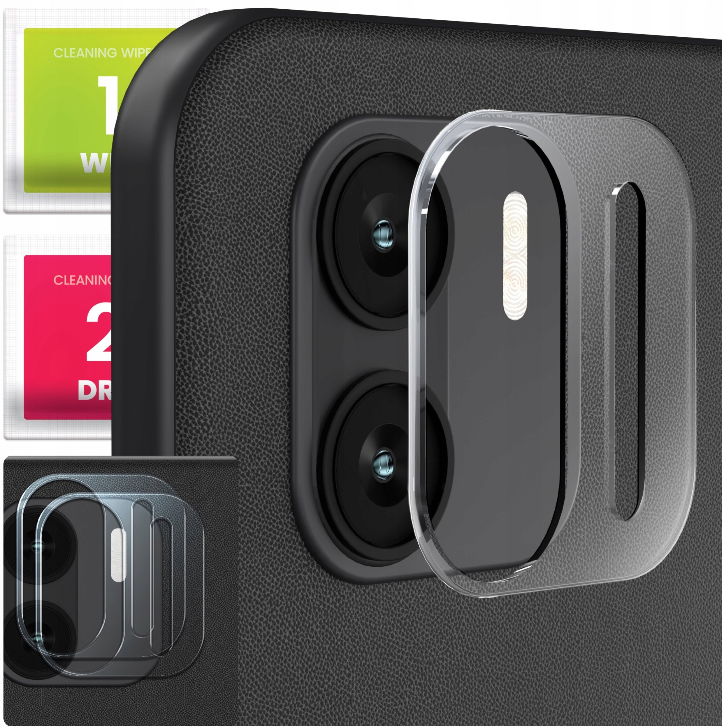 2-PAK Szkło Na Aparat Do Xiaomi Redmi A1 (Hartowane, Ochronne, Na Obiektyw)