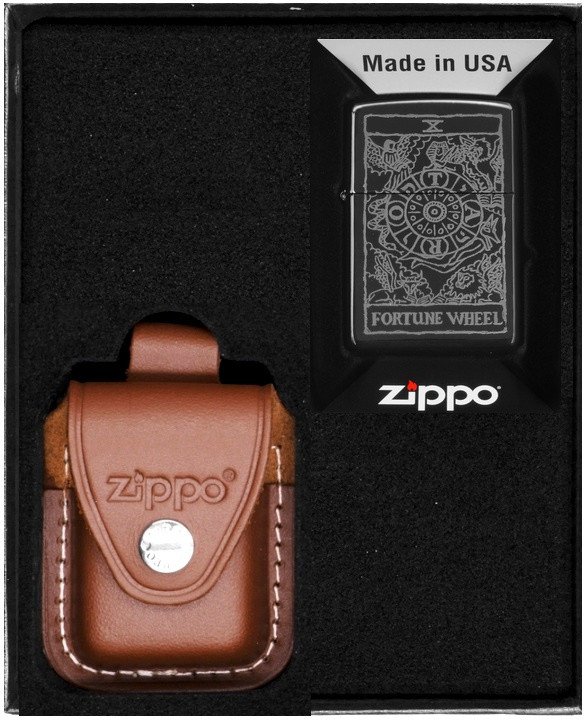 Zestaw ZIPPO Zapalniczka WHEEL OF FORTUNE DESIGBN Prezentowy No2