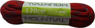 Mountval Sznurówki Sznurowadła Trekkingowe 120 cm 14 kolorów (czerwono/szare)