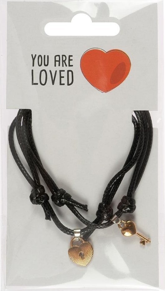 Komplet bransoletek - klucz do serca 2szt