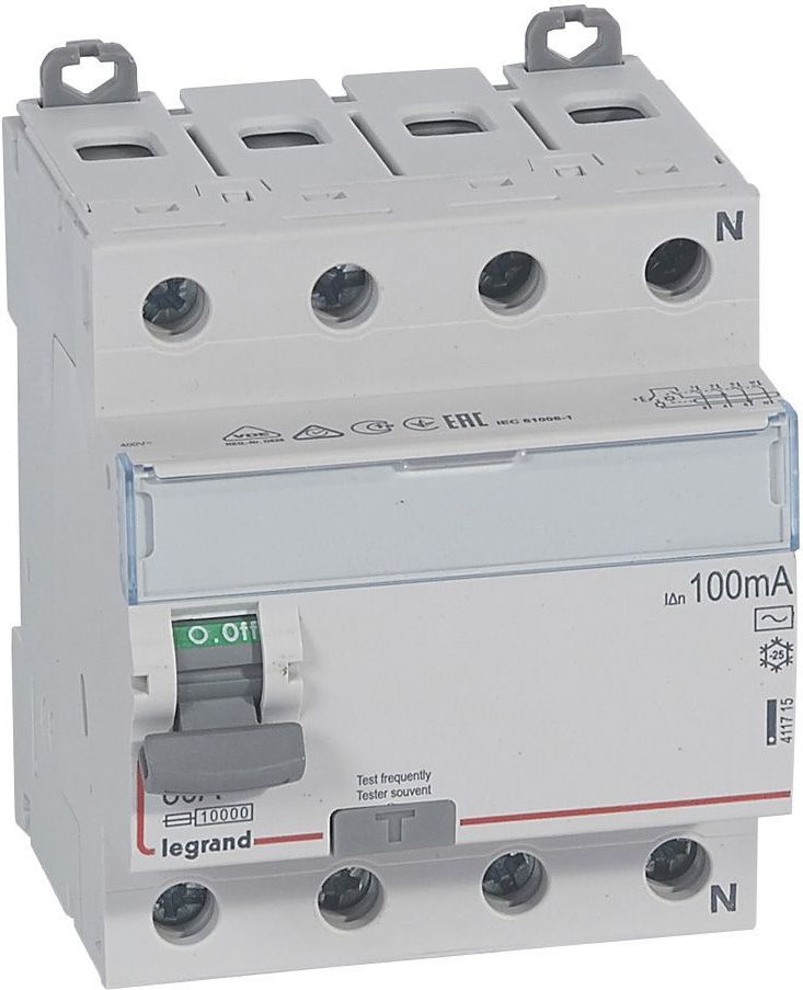 Legrand Wyłącznik różnicowo-prądowy 4P 80A 0,1A typ AC P304 DX3 (411715)
