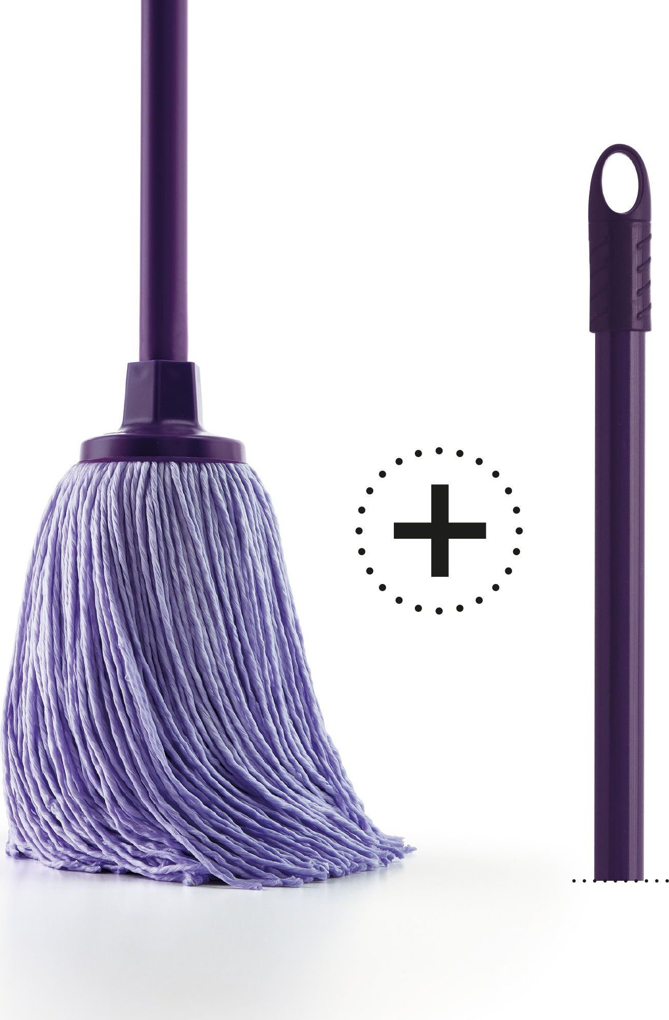 Mop NPC Polska Mery Mop z końcówką z mikrofibry i rękojeścią fioletowy