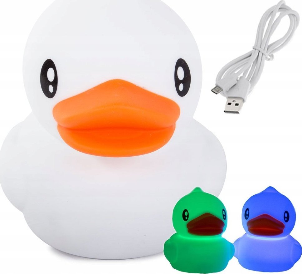 Verk LAMPKA NOCNA DLA DZIECI LED KACZKA RGB DOTYK USB