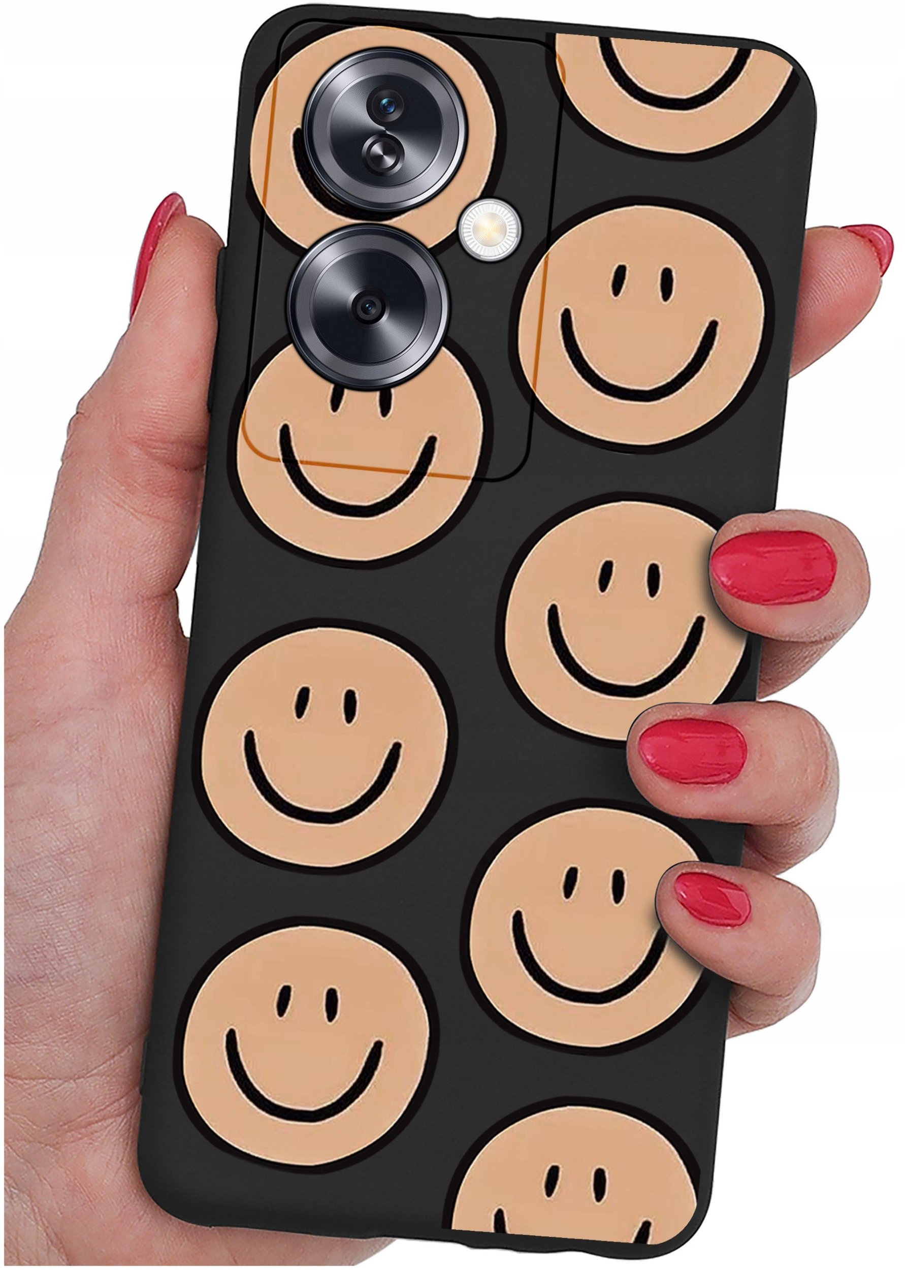 ETUI do Oppo A79 5G WZORY |SILIKONOWE MATT CASE + SZKŁO ochronne 9H