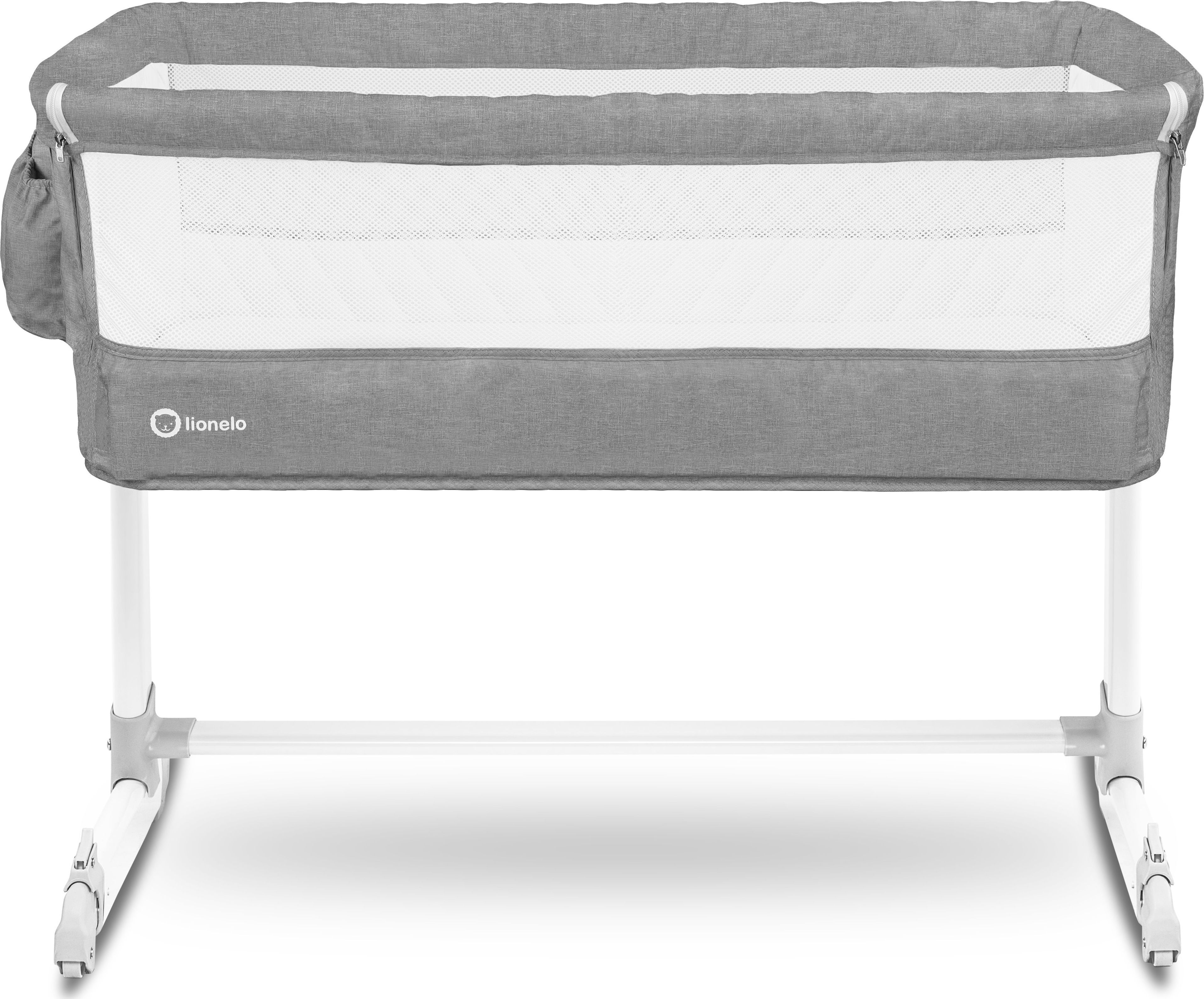 Lionelo Łóżeczko dostawne THEO szare