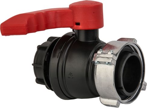 Bradas Zawór kulowy IBC GW S75x6 z wylotem GZ S60x6 HD-PE 6355