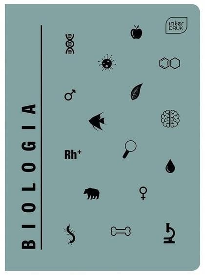 Interdruk Zeszyt A5/60K kratka UV Biologia (10szt)