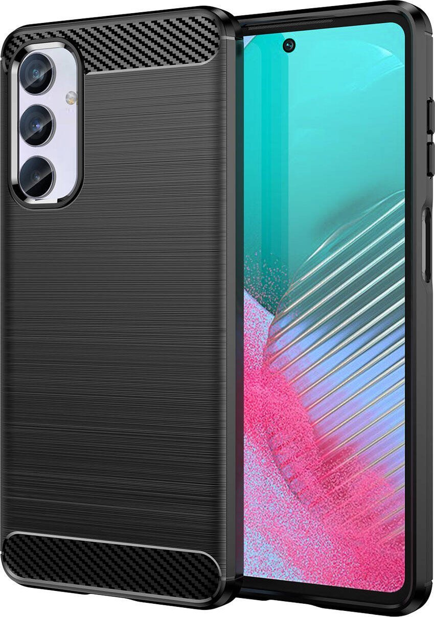 Hurtel Elastyczne etui wzór karbon do Samsung Galaxy M54 Carbon Case - czarne