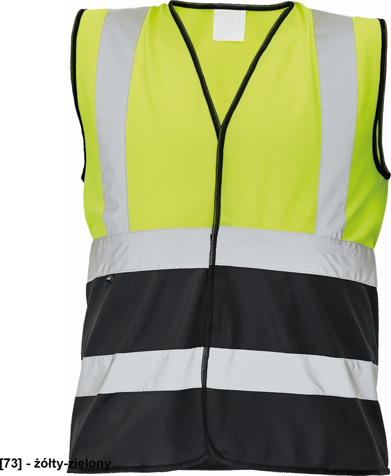 CERVA LYNX DUO - kamizelka odblaskowa KOLOROWA z kontrastowym kolorem u dołu - żółty/czerwony 2XL