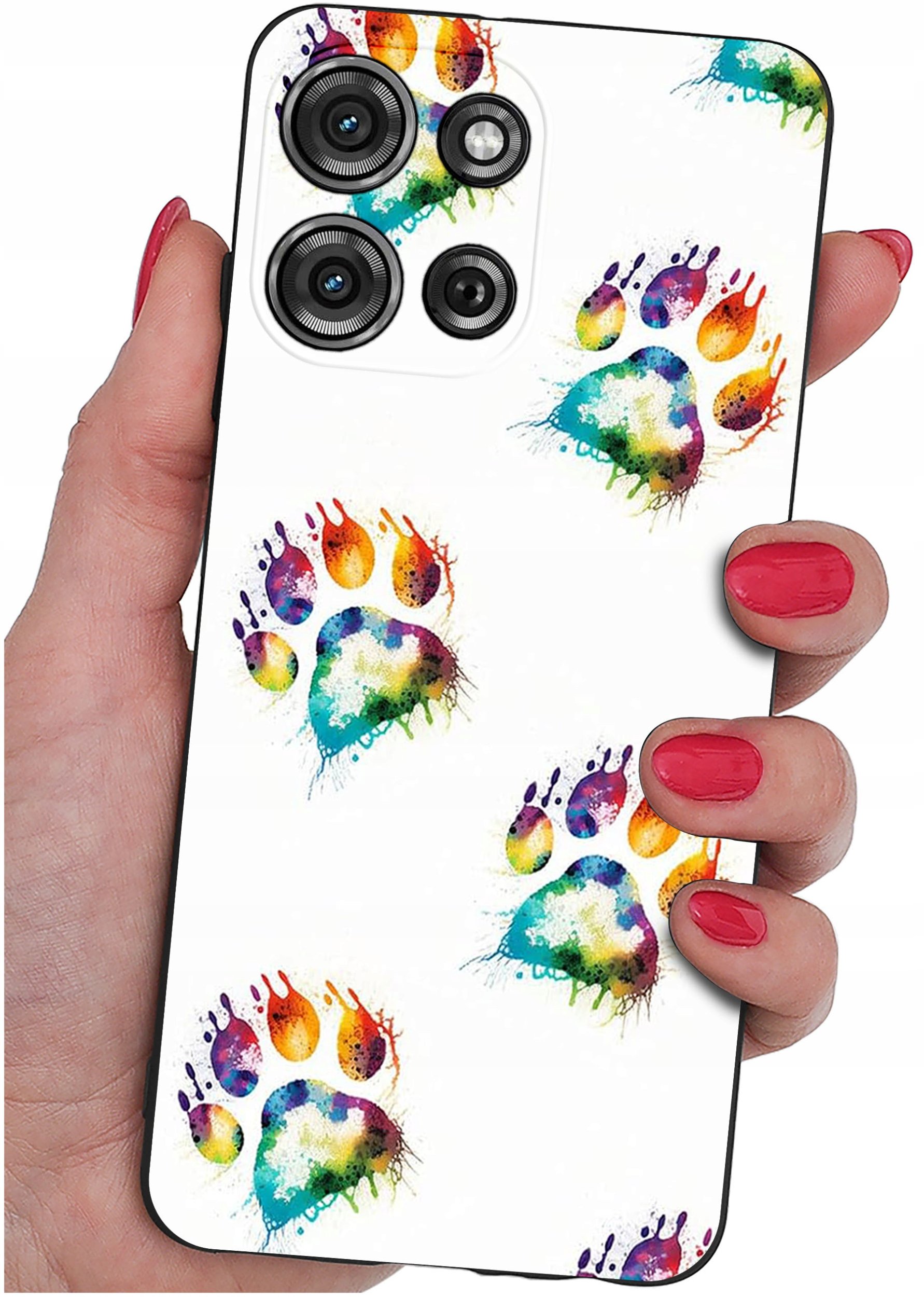 Etui do Motorola G75 5G | WZORY | SILIKONOWE MATT SZKŁO 9H