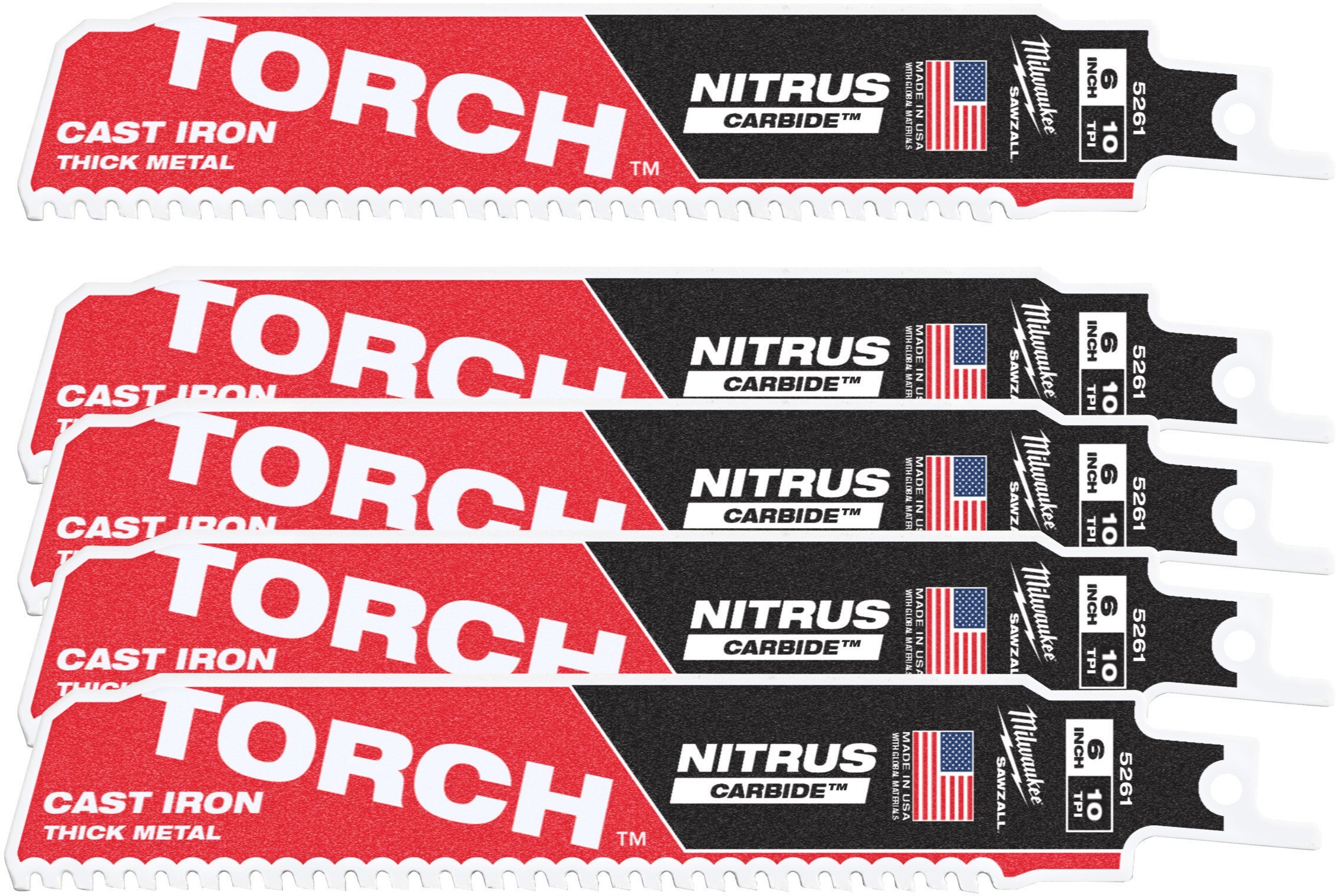 MILWAUKEE BRZESZCZOT S TCT TORCH NITRUS 150mm/10T /5szt.