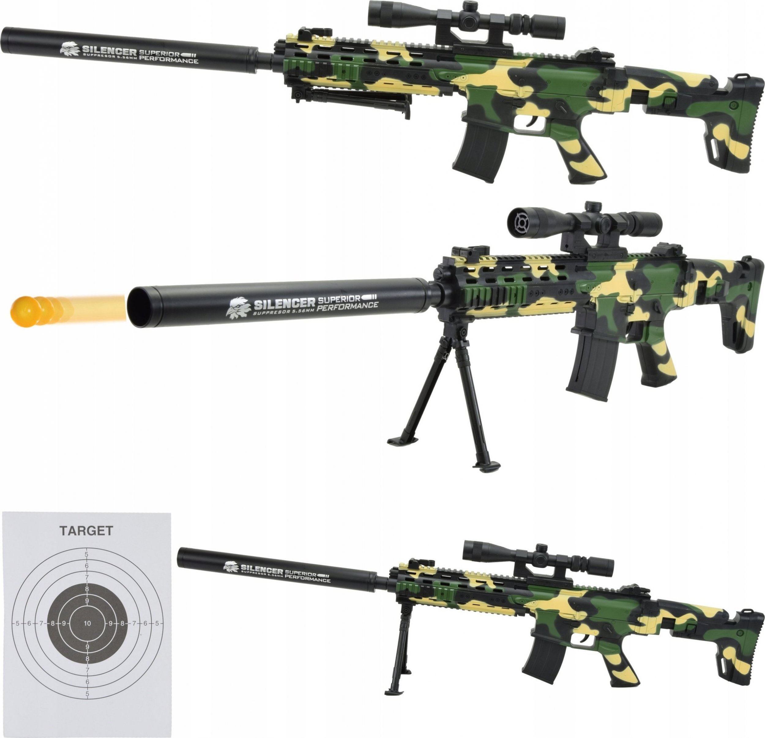 Skleplolki PISTOLET NA KULKI KARABIN SNAJPERKA MORO LASER