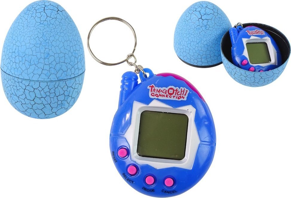 Tamagotchi w Jajku Gra Elektroniczne Zwierzątko Niebieskie LEAN TOYS