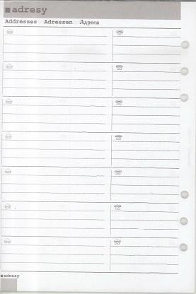 Antra Wkład do organizera A5 Adresy (270058)