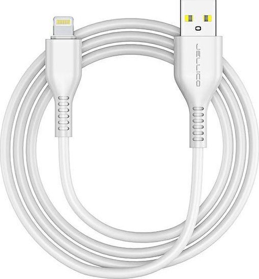 Kabel USB Jellico USB-A - Lightning 1 m Biały (6972310641195)