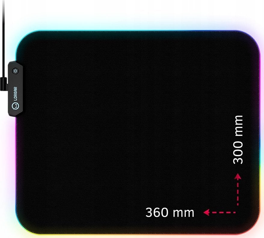 Podkładka Lorgar Lorgar Steller 913, Gaming mouse pad, High-speed surface, anti-slip rubber base, RGB backlight, USB connection, Lorgar WP Gameware su