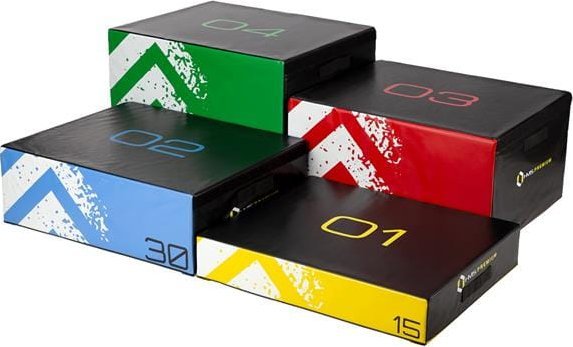 HMS PYBS01 (4 CZĘŚCI) SKRZYNIE PLYOMETRYCZNE SOFT ZESTAW HMS PREMIUM