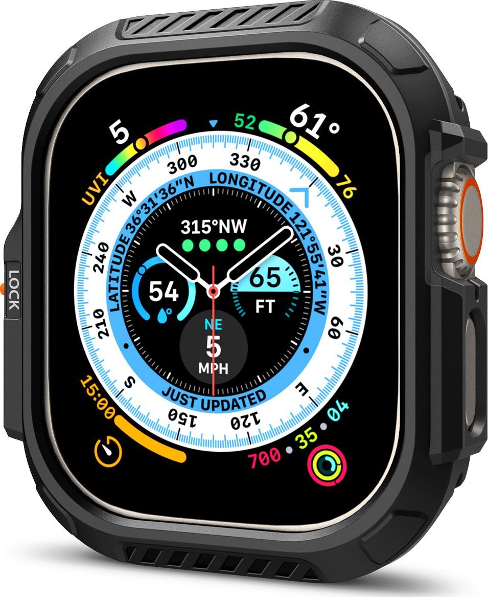 Spigen Lock Fit, black - Apple Watch Ultra 2/Ultra 49mm