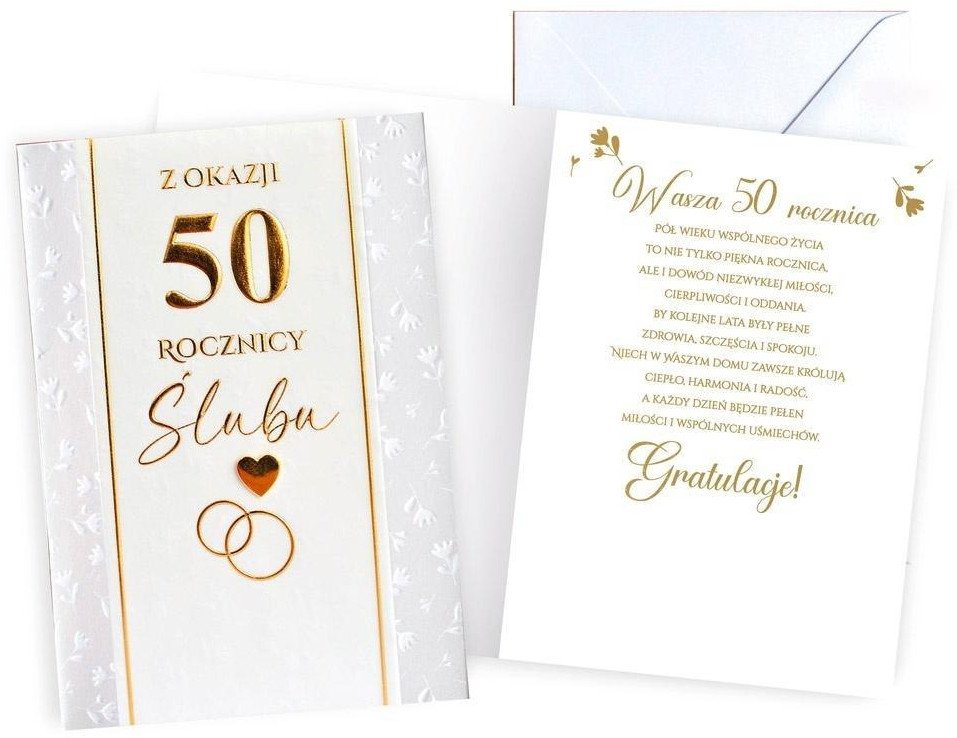 Karnet Rocznica ślubu 50