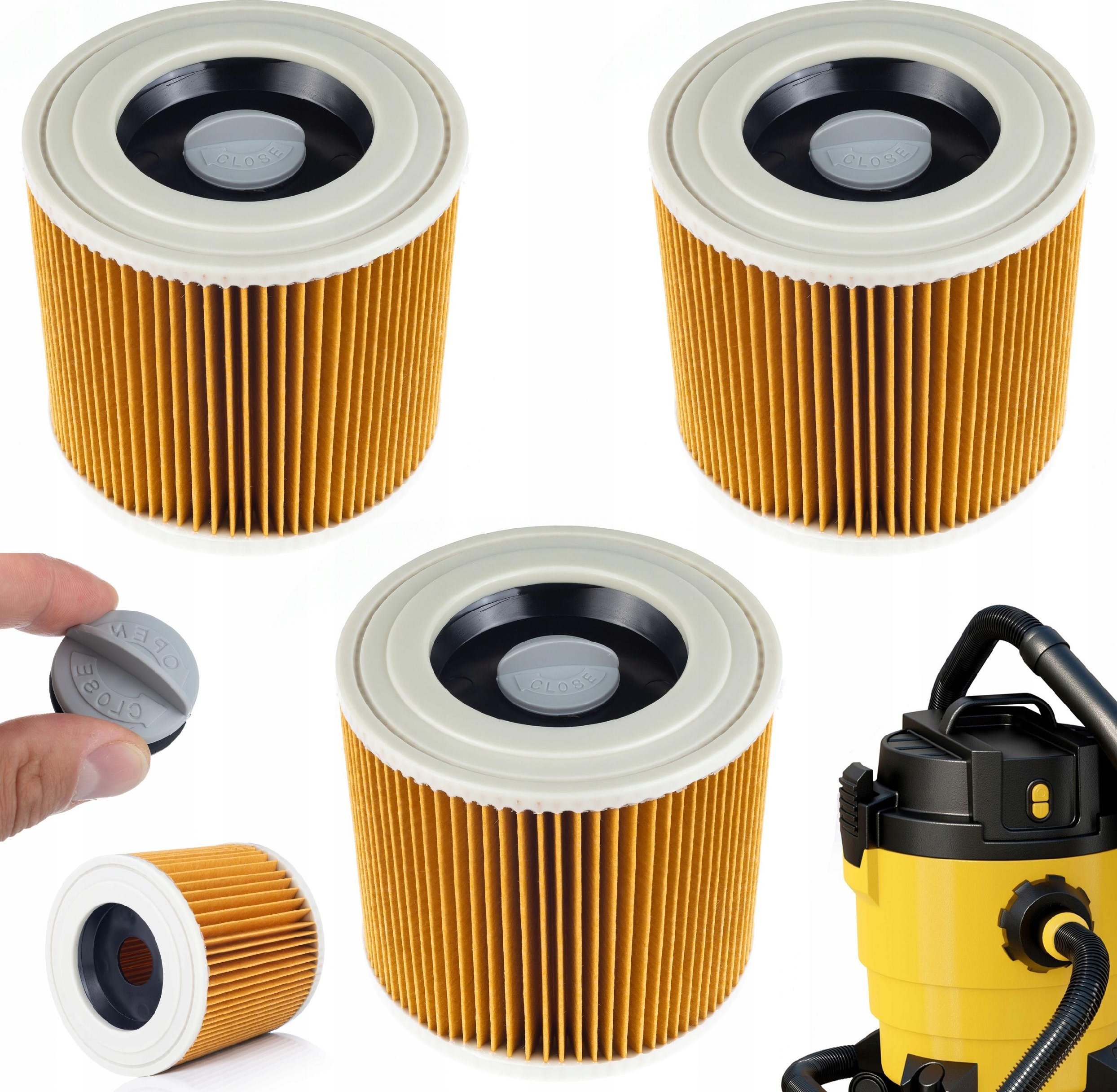 Rosfix 3x Filtr zmywalny do odkurzacza Krcher MV2 MV3 WD2 WD3