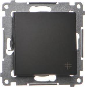 Kontakt-Simon Simon 54 Łącznik krzyżowy 10AX 250V szybkozłącza czarny mat DW7.01/49