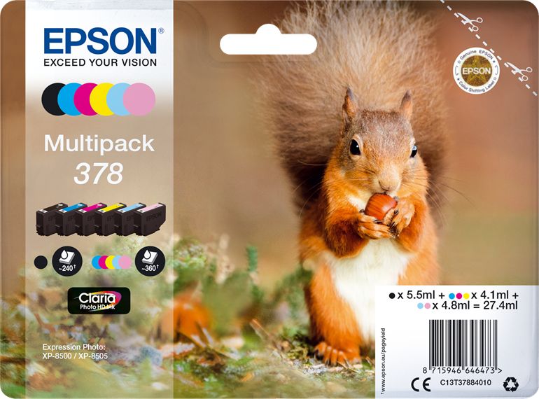 Tusz Epson 378 Multipack (black, cyan, magenta, yellow, light cyan, light magenta)